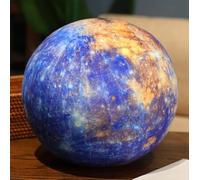 OUKEYI 10.6Inch/27cm Super Cute Sun Plush Soft Pillow, Soft and realisticNeptune, Jupiter, Uranus, Venus, Mercury stuffed plush toy for learning science, astronomy, space, blue planet, toy (Mercury)