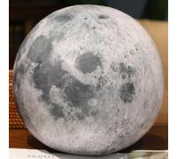 OUKEYI 10.6Inch Super Cute Sun Plush Soft Pillow, Soft and realistic Earth, Moon, Sun, stuffed plush toy for learning science, astronomy, space, blue planet, toy (Moon)