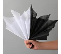 OUKEYI 100 Sheets Korean of Cotton Wrapping Flower Paper Non-Woven Floral Wrapping Paper, Waterproof Pleated Withdrawable Flower Bouquet Lining Paper Flower Shop Supplies Floral Gift Packaging Paper