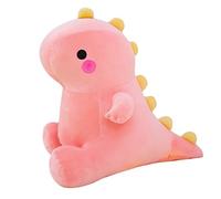 OUKEYI 11.8 inch Cute Dinosaur Plush Toys, Plush Stuffed Animal Dino Hugging Pillow Soft 3D Pom Plush Toy, Birthday Gifts for Kids Girls Boys (red)