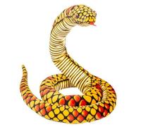 OUKEYI 110 inch/280cm high Simulation Extra Long Snake Soft Plush Toy, Yellow Snake Stuffed Animal, Large Stuffed Animal Toy, Children's Gift arty Decoration Prank Props
