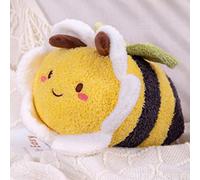OUKEYI 12 Inch Bee Plush Toy, Cuddly Bee Pillow ，Soft Honeybee Hugging Pillows Plush Doll Gift for Kids Birthday Party,Christmas,Valentine