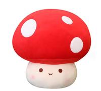 OUKEYI 12 Inch Soft Mushroom Plush Doll Mushroom Plushie Stuffed Animal Pillow Home Décor Gift for Birthday(Red)