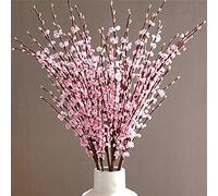 12 Pcs 29.5'' Long Stem Artificial Jasmine Flowers Tall Fake Flower Bouquet Faux Jasmine Plants for Hotel Home Office Kitchen Bedroom Wedding Party DIY Decor (pink)