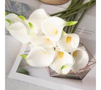 OUKEYI 12pcs Artificial Calla Lily FlowersBouquet, multiple colour Real Touch Latex Flowers Bouquet ，Perfect for Wedding, Bridal, Party, Home Office Décor DIY