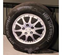 OUKEYI 15.7 Inch 3D Simulation Wheel Plush Pillow Car Tire Pillow Big Soft Chunky Tire Sofa Toy Flexible Seating for Boys Classroom Elementary Funny Race Bedroom Birthday Party Decor Gift(Classical)