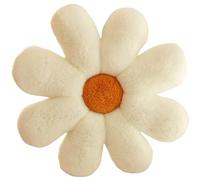 OUKEYI 15.7In/40cm Daisy Flower Pillow, Cute Flower Shaped Floor Pillows Cushions Decorative Throw Pillows Plush Pillows for Girls Bedroom Room Bed Decor (white)