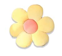 OUKEYI 18“ Flower Pillow,Flower Shaped Throw Pillow Butt Cushion Flower Floor Pillow,Seating Cushion,Cute Room Decor & Plush Pillow for Bedroom Sofa Chair(yeloww)