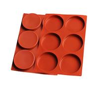 OUKEYI 2 Pack 6-Cavity Large Cake Molds Silicone Round Disc Resin Coaster Mold Non-Stick Baking Molds, Mousse Cake Pan,Chocolate CakePie Custard Tart Muffin Sandwiches Eggs Bakeware