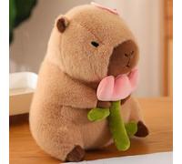 OUKEYI 30 cm Capybara Stuffed Animals,Simulation Capybara Plush Toy, Capybara Plush Doll, Capybara Stuffed Aniamls Toys for Girls Kids Adults Birthdays (Capybara- flower)