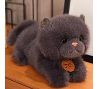 OUKEYI 30cm Cat Plush Stuffed Animals, Soft Cute Cat Plush Toys for Kids, Adults, and Plushie Lovers, Perfect for Hugging and Relaxing (Black)