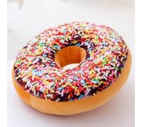OUKEYI 40cm Donut Pillow Cushion Plush Toy,Soft Round Donut Stuffed Plush Throw Pillow,Doughnut Cake Food Cushion Plushies Pillows for Clever Boy's and Girl's Room Decor (Flower World)