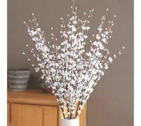 OUKEYI 6Pcs 29.5'' Long Stem Artificial Jasmine Flowers Tall Fake Flower Bouquet Faux Jasmine Plants for Hotel Home Office Kitchen Bedroom Wedding Party DIY Decor（White）