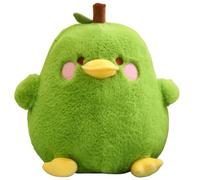 OUKEYI 8" /20cm Plush Yellow Duck Soft Stuffed Animal Toy,Cute Fruit Pear Duck Plush Pillow Duck Stuffed Animal Toy for Kids for Boys Girls Birthday Gift Party Sofa Decoration (green)