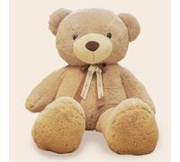 OUKEYI 80 cm Teddy Bear Stuffed Animals Soft Cuddly Stuffed Bear Plush Toy for Girs Gifts, Christening, Birthday, Christmas Toys for Kids (Light Brown)