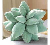 OUKEYI 9.8 in Succulent Pillow, Plant Pillow,Cute Stuffed Plant Plush Pillows, 3D Succulents Cactus Pillow, Plush Cushion for Garden Bedroom Home Decor