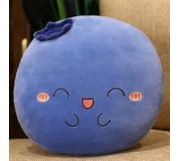 OUKEYI Blueberry Plush Pillow, Fruit Stuffed Animal, Food Plush Pillow with Hand Pocket, Gift for Kids Adults 38cm