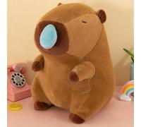 OUKEYI Capybara Plush Toy, 23 cm Capybara Stuffed Animal Doll, Cute Plushies Soft Stuffed Toy Capybara for Adults Boys and Girls Birthday (Capybara-snot)