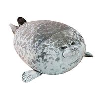 OUKEYI Cute Seal Pillow，Stuffed Cotton Plush Animal Toy Lovely Ocean Plushies Animal Hugging Pillow Cushion (15 in)