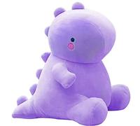 OUKEYI Cute Stuffed Dinosaur Toy Plush Doll Soft Stuffed Animals Dino Plushie Soft Birthday Gifts for Kids Girls Boys pink 11.8 inch (purple) …