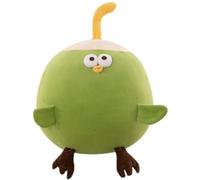 OUKEYI Funny Fat Chicken Plush Pillow, 40cm/15.7inches Creative Fruit Dwen Dwen Chicken Coconut Chicken Plush Toy, green Plush Stuffed Animal Cartoon Chicken Pillow for Boys & Girls Festival Gifts