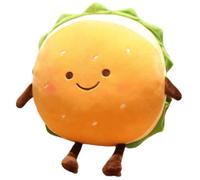 OUKEYI Hamburger Plush,Hamburger Stuffed Pillow, Food Plush Pillow with Hand Pocket - Gift for Kids Adults