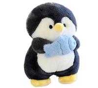 OUKEYI Penguin Plush Toy ，11.8“/30cm Penguin Stuffed Animal ， Soft Cuddly Penguins holding fish Plushie Doll Animal Soft Toy Plush for Christmas Birthday New Year Gifts