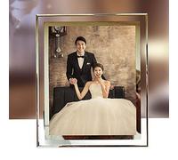 OUKEYI Picture Frames 8x10 Mirrored Edge Glass£¬8x10 Picture Frame Glass Frames 8 by 10 inch Photo Display Friend Gifts£¬Photo display for desktop only
