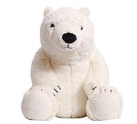 OUKEYI Polar Bear Stuffed Animal,35cm Super Soft Polar Bear Stuffed Animals Toy Kawaii Ice Bear Plushie Adorable Teddy Bear Dolls Pillow Decor Birthday Gifts for Girls Boys