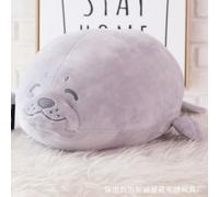 OUKEYI Seal Pillow, Chubby Seal Plush Pillow Stuffed Cotton Plushies Animal Toy Cute Ocean Pillow for Bed Sofa, Kids Gifts for Birthday,Valentine,Christmas 15.7" (grey)