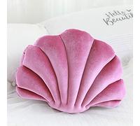 OUKEYI Shell Pillows,Seashell Shaped Accent Throw Pillows,Cute Clam Pillow for Sofa Bed Couch Chair Home Living Room Bedroom Office Cushion Floor Pillow (13 X 10 in) (wine)
