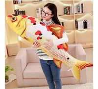 OUKEYI Soft Fish Cushion Pillow，35inch/ 90cm Carp Plush Pillow Stuffed Toy Throw Pillow for Home Decoration Gift Stuffed Animal Toy