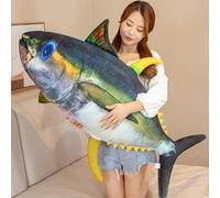 OUKEYI Soft Fish Cushion, Tuna Plush Stuffed Toy Throw Pillow for Home Decoration Gift Kids Stuffed Animal Toy (23.6inch/ 60cm)