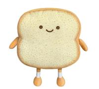OUKEYI Toast Bread Pillow, Funny Bread Shape Plush Toy Pillow,Facial Expression Soft Toast Sofa Pillow, for Kids Adults Gift Home Bed Room Decor