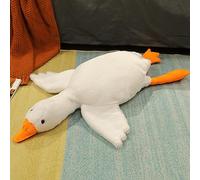 OUKEYI White Goose Stuffed Animal Pillow Toy, Cute Goose Plush Soft Swan Hugging Pillow, Gift for Kids and Friends (35inch/90cm)