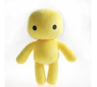 OUKEYI Wobbly Life Plush, Game Character Yellow Man and Figure Throw Pillows for Home Decor for Game Fans (Yellow)
