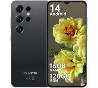 OUKITEL C2 Mobile Phones - 2025 Android 14 Smart Phone, 6.52" HD+ Display, 5000mAh Battery, 16GB+128GB Storage Expandable 1TB TF, Dual SIM Free 4G Unlocked, GPS/OTG/Black