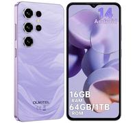 OUKITEL C2 SIM-Free & Unlocked Mobile Phones 2025 - Android 14, 6.52" Display Smartphone, 16GB+64GB/1TB, 5000mAh Battery Phone, 13MP Camera, 4G Dual Sim/Face Unlock/GPS/BT5.0/Purple
