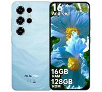 OUKITEL C2 Smart Phone 2026 - Android 16 Phone, Slim 6.52" HD Screen, 5000mAh Long Battery, 16GB+128GB Expandable 1TB, Dual 4G SIM Free Unlocked Mobile Phones, 13MP Camera/Face Unlock/Blue