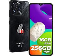 OUKITEL C3 Mobile Phone, Newest 2025 256GB ROM/1TB TF, 6.5’’HD+ Waterdrop Display, 5000mAh Battery, Android Phone, 4G Dual SIM Free Unlocked, Fingerprint, 3.5mm Jack, OTG, Case - Black