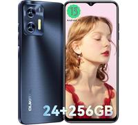 OUKITEL C35 Android Smartphone Unlocked-24GB RAM + 256GB ROM，6.56” HD+ Display, 50MP+8MP Camera, Dual SIM 4G LTE Cell Phone, 5150mAh Battery, Face ID, Fingerprint - Black
