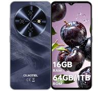 OUKITEL C5 Mobile Phone, 16(4+12)GB RAM+64GB ROM/TF 1TB Smartphone, 6.52'' Waterdrop Display Phones, 5000mAh Battery, 13MP + 5MP Camera, 4G Dual SIM Android Phone, Face ID/3.5mm Jack/GPS/BT5.0, Black