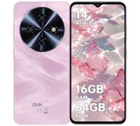 OUKITEL C5 Mobile Phone, 16(4+12) GB RAM+64GB ROM/TF 1TB Smartphone, 6.52'' Waterdrop Display Phones, 5000mAh Battery, 13MP + 5MP Camera, 4G Dual SIM Android Phone, Face ID/3.5mm Jack/GPS/BT5.0, Pink