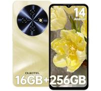 OUKITEL C5 Mobile Phones 2025 - Android 14, 6.52" Smart phone, 16GB+256GB/1TB, 5000mAh Battery Phone, 13MP Camera, 4G Dual SIM-Free & Unlocked Mobile Phones, Face Unlock/GPS/BT5.0, Gold