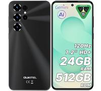 OUKITEL C68 7.2" Display Mobile phones - Android 15 Smartphone, 24GB RAM+512GB ROM+1TB Expansion, 6000mAh Battery, 64MP Camera, 4G Dual SIM-Free & Unlocked Phones/Fingerprint/NFC/GPS/BT5.0, 2026,Black
