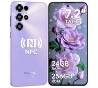 OUKITEL C68 Mobile Phone, 7.2" 120Hz Display, 24GB RAM+256GB ROM/TF 1TB Smartphone, 6000mAh Battery Android 15 Phones, 64MP+8MP Camera, 4G Dual SIM Phone, NFC/GPS/BT5.0/Fingerprint/Face ID, Purple