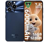 OUKITEL C69 Mobile Phones - Android 15 Smartphone, 7.2" HD+ Large Display, 64MP Camera, 6000mAh Battery Phones, 16GB+128GB/1TB, 4G Dual SIM Free Mobile Phone, Fingerprint/Face ID/GPS/BT5.0, Black