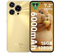OUKITEL C69 Mobile Phones - Android 15 Smartphone, 7.2" HD+ Large Display, 64MP Camera, 6000mAh Battery Phones, 16GB+128GB/1TB, 4G Dual SIM Free Mobile Phone, Fingerprint/Face ID/GPS/BT5.0, Gold