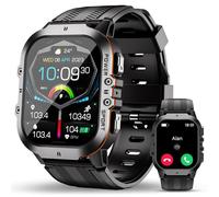 OUKITEL Military Smart Watch for Men, Answer/Make Calls Smart Watch for Android iOS,1.96" Outdoor Sports Fitness Tracker Heart Rate/Sleep Monitor, sport watch 120+ Sport Modes for IP68 Waterproof