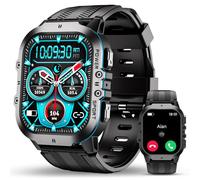 OUKITEL Military Smart Watch for Men, Answer/Make Calls SmartWatch for Android iOS,1.96" Outdoor Sports Fitness Tracker Heart Rate/Sleep Monitor/120+ Sport Modes for IP68 Waterproof sport watch
